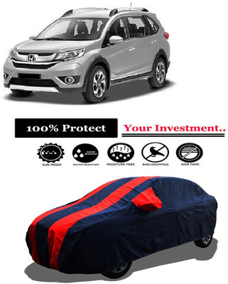 Amexride Car Cover For Honda BRV i-DTEC VX MT (With Mirror Pockets)(Red)