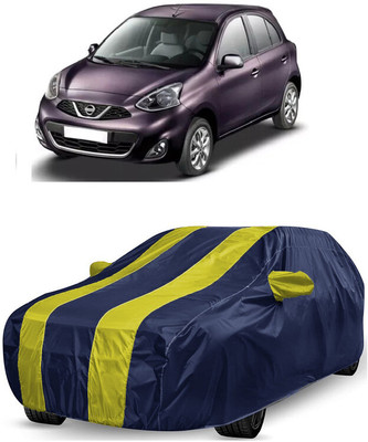 ANTOFY Car Cover For Nissan Micra Diesel XL Optional (With Mirror Pockets)(Yellow, Blue)