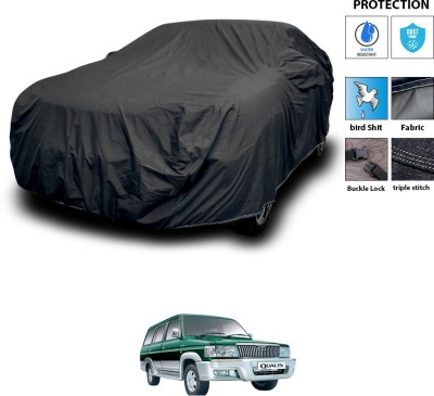 GOSHIV-car and bike accessories Car Cover For Toyota Qualis (With Mirror Pockets)(Black)