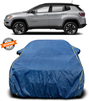 PAGORA Car Cover For Jeep Compass (With Mirror Pockets)(Blue)