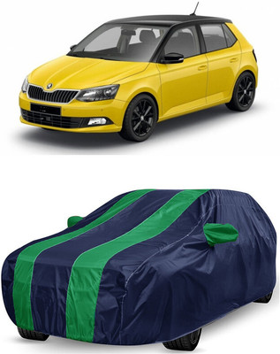 ANTOFY Car Cover For Skoda Fabia Elegance 1.6 MPI (With Mirror Pockets)(Green, Blue)