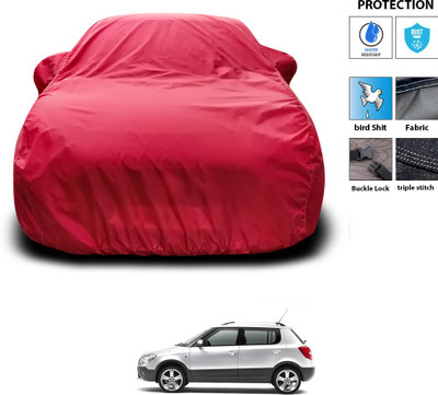 CODOKI Car Cover For Skoda Fabia Scout (With Mirror Pockets)(Maroon)