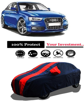 Amexride Car Cover For Audi A4 8E2 3.0 Quattro (With Mirror Pockets)(Red)