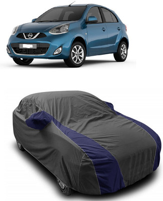 ANTOFY Car Cover For Nissan Micra XL Option D Diesel (With Mirror Pockets)(Grey, Blue)