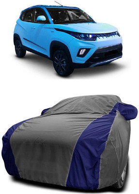 SUGASHRI Car Cover For Mahindra eKUV100 P1 (With Mirror Pockets)(Grey, Blue)