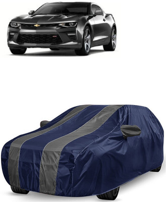 ANTOFY Car Cover For Chevrolet Camaro 6.2L (With Mirror Pockets)(Grey, Blue)