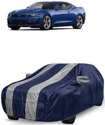 ANTOFY Car Cover For Chevrolet Camaro 3.6L (With Mirror Pockets)(White, Blue)