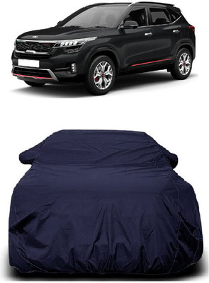 Autoprime Car Cover For Kia Seltos HTE D Diesel (With Mirror Pockets)(Blue)