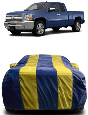 SUGASHRI Car Cover For Chevrolet Silverado 4.8L (With Mirror Pockets)(Yellow, Blue)