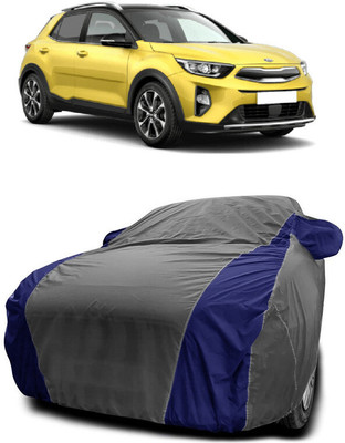 SUGASHRI Car Cover For Kia Stonic (With Mirror Pockets)(Grey, Blue)