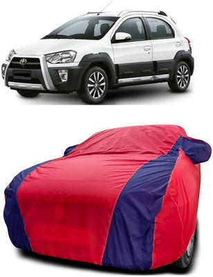 Autoprime Car Cover For Toyota Etios Cross 1.2L G (With Mirror Pockets)(Red, Blue)