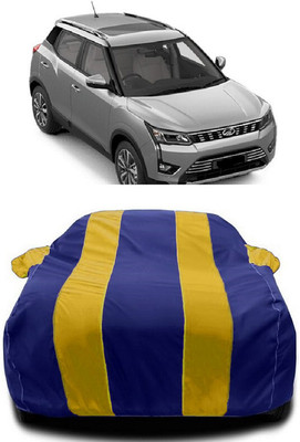 Autoprime Car Cover For Mahindra XUV300 W6 Diesel (With Mirror Pockets)(Yellow, Blue)