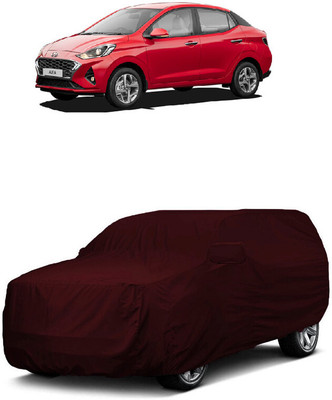ANTOFY Car Cover For Hyundai Aura S AMT Petrol (With Mirror Pockets)(Maroon)