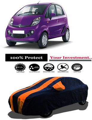 Amexride Car Cover For Tata Nano CNG XM (With Mirror Pockets)(Orange)