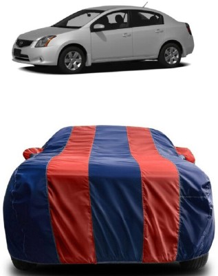 SUGASHRI Car Cover For Nissan Sentra 2.0 S (With Mirror Pockets)(Red, Blue)