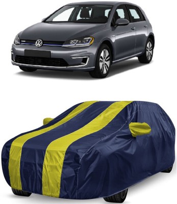 ANTOFY Car Cover For Volkswagen Golf E-Golf (With Mirror Pockets)(Yellow, Blue)