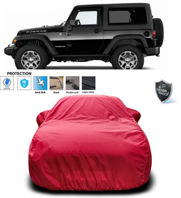 CODOKI Car Cover For Mahindra Thar (With Mirror Pockets)(Maroon)