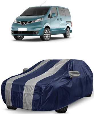 ANTOFY Car Cover For Nissan Evalia XL Option (With Mirror Pockets)(White, Blue)