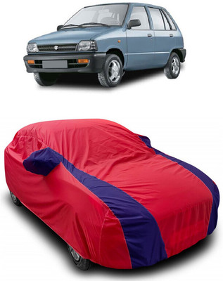 ANTOFY Car Cover For Maruti 800 Std. LPG (With Mirror Pockets)(Red, Blue)
