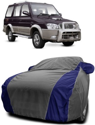 Autoprime Car Cover For ICML Extreme DI Non Ac 9Seater BSIII (With Mirror Pockets)(Grey, Blue)