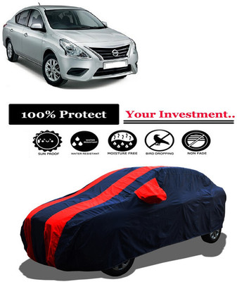 Amexride Car Cover For Nissan Almera 1.5 SXE (With Mirror Pockets)(Red)