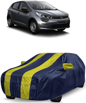 ANTOFY Car Cover For Tata Altroz XE Petrol (With Mirror Pockets)(Yellow, Blue)