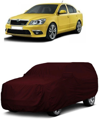 ANTOFY Car Cover For Skoda Laura (With Mirror Pockets)(Maroon)