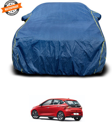 CODOKI Car Cover For Hyundai Elite i20 (With Mirror Pockets)(Blue)