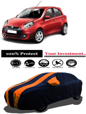 Amexride Car Cover For Renault Pulse (With Mirror Pockets)(Orange)