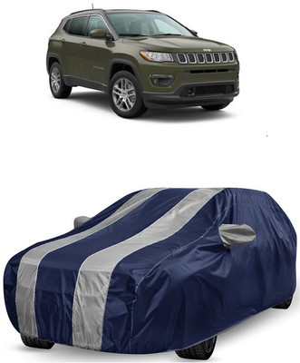 ANTOFY Car Cover For Jeep Compass 2.0 Sport (With Mirror Pockets)(White, Blue)