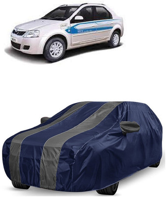 ANTOFY Car Cover For Mahindra E Verito D2 (With Mirror Pockets)(Grey, Blue)