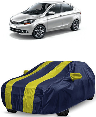 ANTOFY Car Cover For Tata Tigor AMT 1.2 Revotron XTA (With Mirror Pockets)(Yellow, Blue)