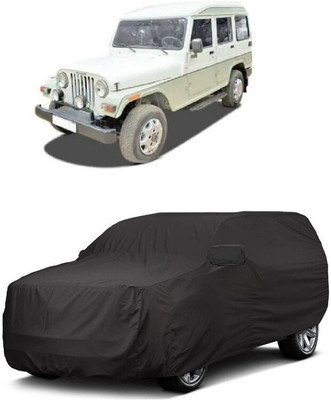 ANTOFY Car Cover For Mahindra Marshal (With Mirror Pockets)(Grey)