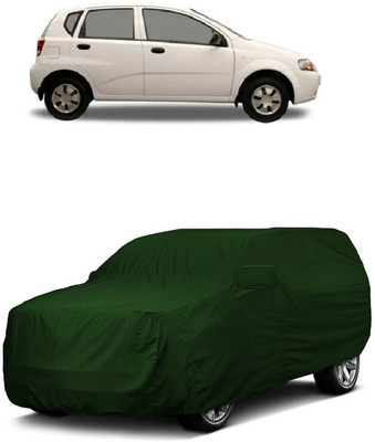 ANTOFY Car Cover For Chevrolet Aveo Uva 1.2 LS (With Mirror Pockets)(Green)