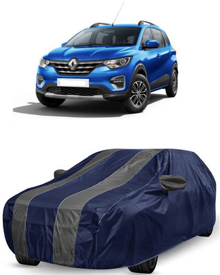 ANTOFY Car Cover For Renault Triber RXZ (With Mirror Pockets)(Grey, Blue)