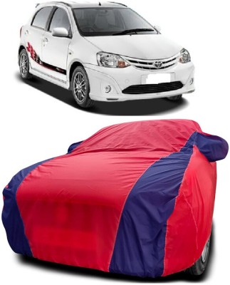 DIGGU Car Cover For Toyota Etios Sportivo (With Mirror Pockets)(Red, Blue)