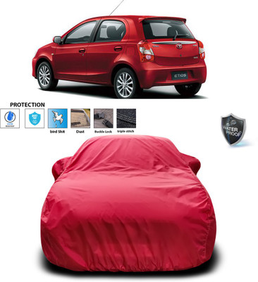 PAGORA Car Cover For Toyota Etios Liva (With Mirror Pockets)(Maroon)