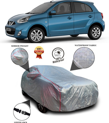PAGORA Car Cover For Nissan Micra (With Mirror Pockets)(Silver)