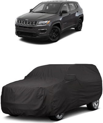 ANTOFY Car Cover For Jeep Compass 1.4 Limited Plus Petrol (With Mirror Pockets)(Grey)