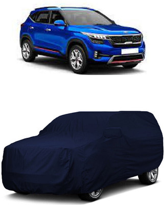 ANTOFY Car Cover For Kia Seltos HTX Plus 1.5 Diesel (With Mirror Pockets)(Blue)