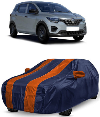 ANTOFY Car Cover For Renault Triber RXE (With Mirror Pockets)(Orange, Blue)