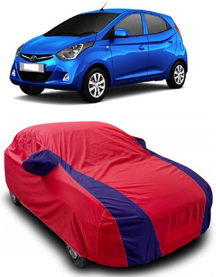 ANTOFY Car Cover For Hyundai EON 1.0 Kappa Magna Plus Optional (With Mirror Pockets)(Red, Blue)