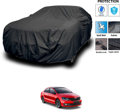 GOSHIV-car and bike accessories Car Cover For Skoda Rapid (With Mirror Pockets)(Black)