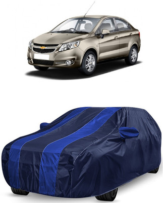 ANTOFY Car Cover For Chevrolet Sail Sedan (With Mirror Pockets)(Blue, Blue)
