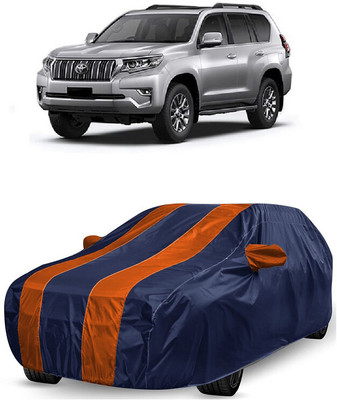 ANTOFY Car Cover For Toyota Land Cruiser Prado VX L (With Mirror Pockets)(Orange, Blue)