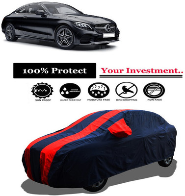 Amexride Car Cover For Mercedes Benz C-Class C200 (With Mirror Pockets)(Red)