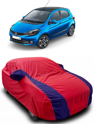 ANTOFY Car Cover For Tata Tiago 1.2 Revotron XZ (With Mirror Pockets)(Red, Blue)