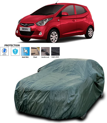 CODOKI Car Cover For Hyundai Eon (With Mirror Pockets)(Green)