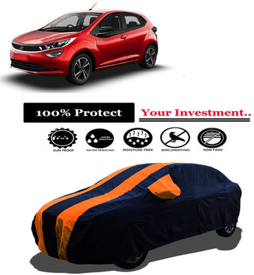 Amexride Car Cover For Tata Altroz XZ Diesel (With Mirror Pockets)(Orange)