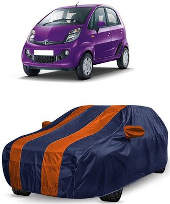 ANTOFY Car Cover For Tata Nano CNG XM (With Mirror Pockets)(Orange, Blue)